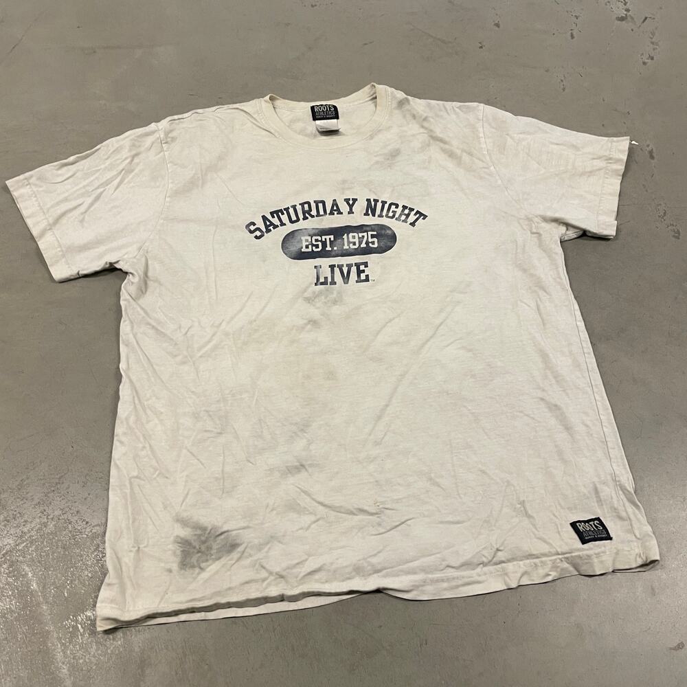 Vintage Y2K roots athletics Saturday night live distressed t-shirt